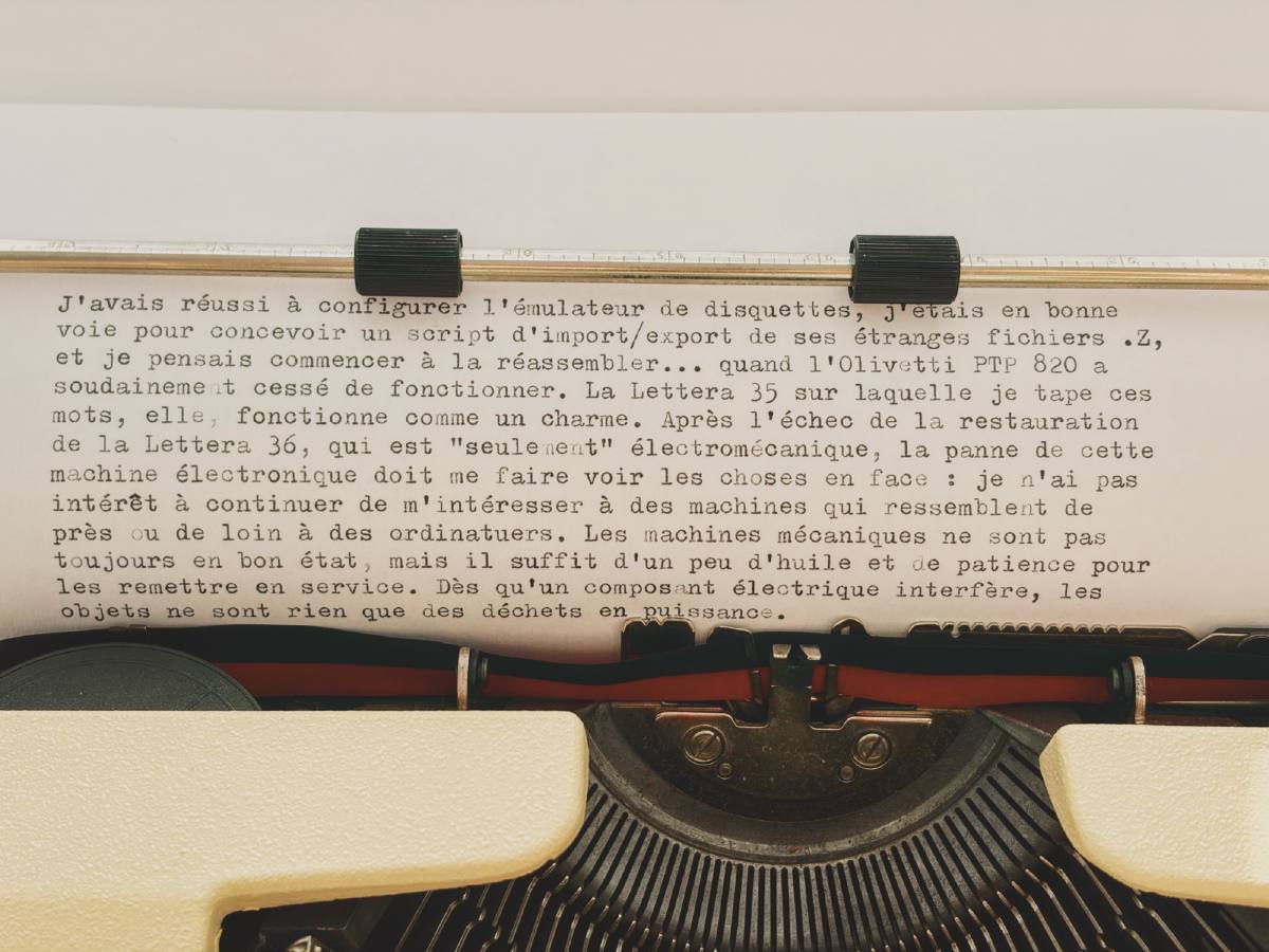 Les « traitements de texte » sont des ordinateurs, pas des machines à écrire — et je ne collectionne plus les ordinateurs.